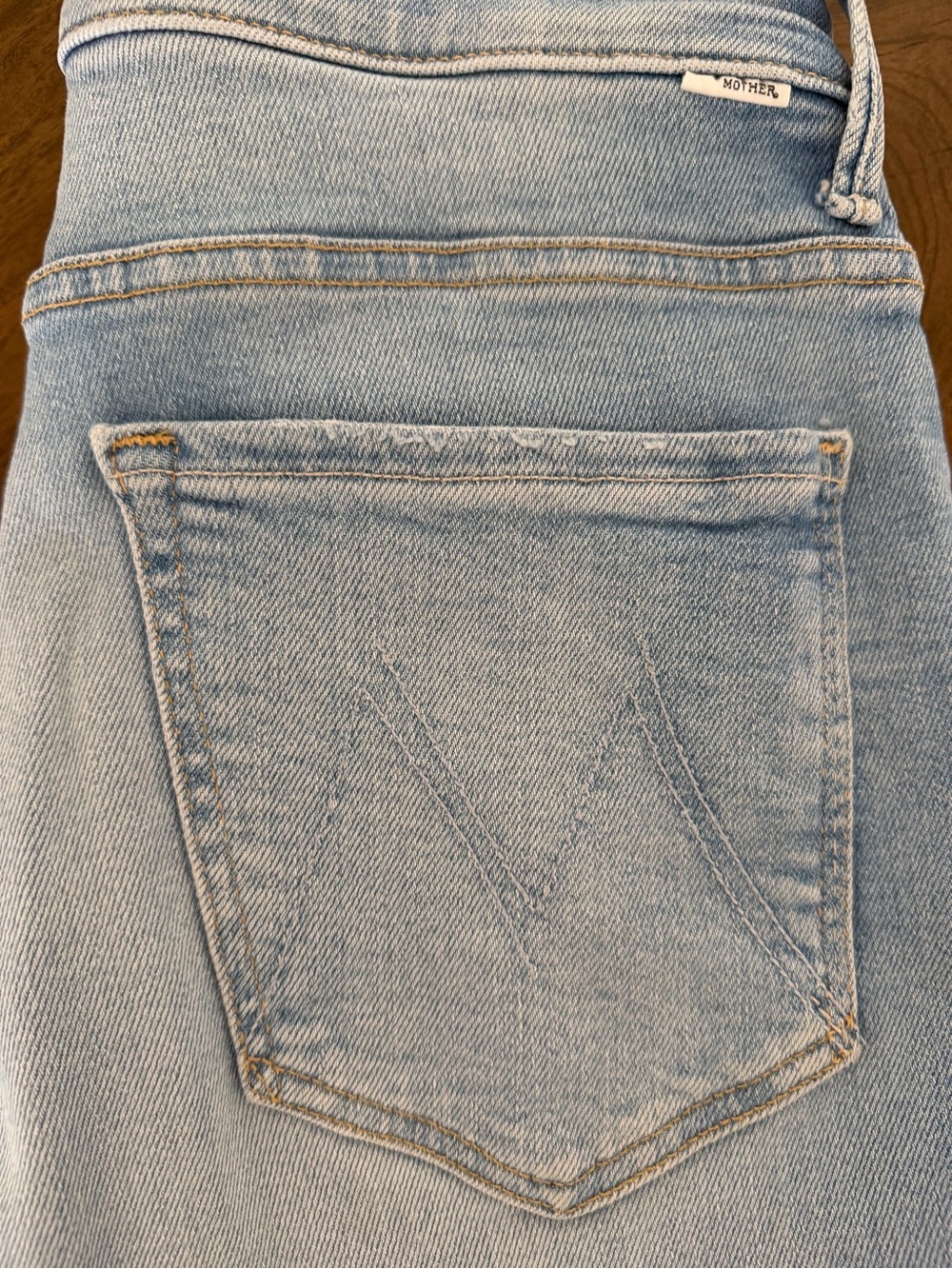 MOTHER Light Blue Cropped Ankle Jeans - Picture 2 of 9